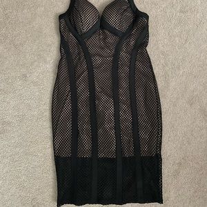 Sheer black mini dress